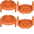 4 Pack High-Impact Resistant Spool Cap Cover WA6531 Compatible with Worx Models: WG150s WG152 WG151s WG155s WG160 WG165 WG166 WG167 and More