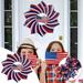 SHENGXINY 4th of july Home Decor 2023 New Clearance Independence Day 3D D Ynamic Rotating Wind Chime Color 12 Inch Wind Wheel