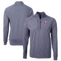 Men's Cutter & Buck Heather Navy Minnesota Twins Big Tall Adapt Eco Knit Stretch Recycled Quarter-Zip Pullover Top