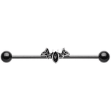 Jewelry Bat Outta Hell Industrial Barbell bar 14 gauge 1 3/8