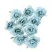 Farfi 10Pcs/Set Simulation Flower Head Vivid Long Lasting Multi-functional Artificial Rose Flower Heads for Wedding (Blue)