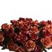 Farfi Artificial Flower 3D Not Wither Vibrant Multicolor Artificial Rose Flowers Ornament for Household (Orange Red)