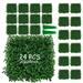 Keylever Artificial Boxwood Grass Wall Panels 24 Pcs 20 x20 Faux Hedge Grass Backdrop Wall for Outdoor Indoor Garden Backyard