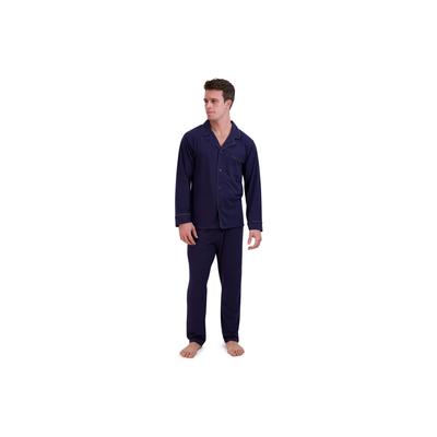 Men's Big & Tall Knit Pajama Set Pajamas by Hanes in Navy (Size XLT)