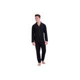 Men's Big & Tall Knit Pajama Set Pajamas by Hanes in Black (Size 2XLT)