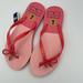 Kate Spade Shoes | Kate Spade Pink Flip Flop With Bow And Charm Sz7 Colorblock - New | Color: Pink | Size: 7