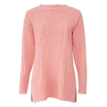 J. Crew Sweaters | J. Crew Pink Patchwork Cable Knit Wool Tunic Sweater Size Medium | Color: Pink | Size: M