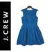 J. Crew Dresses | J. Crew Dress Size 4 Woman Blue Zipper Back Flare Eyelet Sleeveless Dress | Color: Blue | Size: 4