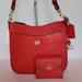 Coach Bags | Coach Chaise Embossed Signature Leather Crossbody & Trifold Wallet Set-Sport Red | Color: Red | Size: 10.5” W X 9.75” H X 2.75” D