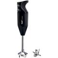 Bamix ONE Black Hand Held Stick Blender with multi-purpose stainless steel blade 160 Watts 2 Speeds, Made in Switzerland Hand Held Food Processor Heavy Duty AC Balanced Motor Smooth Quiet Operation