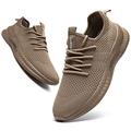 Linenghs Mens Running Trainers Gym Shoes Casual Breathable Tennis Indoor Court Shoes Lightweight Fitness Sport Trainers for Mens Brown 11