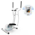 Klarfit Myon Cross Trainer - Cross Trainer, Elliptical Cross Trainer, Cross Trainer Machine, 12kg Flywheel, SilentBelt, Training Computer, LCD Display, Heart Rate Monitor, Non-Slip Treads, White