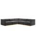 Gray Sectional - Conjure Channel Tufted Performance Velvet 5-Piece Sectional by Modway Velvet | 28 H x 114 W x 109.5 D in | Wayfair