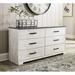 Signature Design by Ashley Shawburn Two Toned 6 Drawer Dresser Wood in Brown/Gray/White | 28.78 H x 59.02 W x 19.33 D in | Wayfair EB4121-231