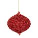 Northlight Seasonal 4" Red Glitter Spiral Coiled Wire Onion Finial Christmas Ornament Metal | 4 H x 4 W x 4 D in | Wayfair NORTHLIGHT TR88489