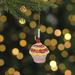 Northlight Seasonal 3" Red & Yellow Cupcake w/ Cherry Glass Christmas Ornament Glass | 2.76 H x 2.37 W x 2.37 D in | Wayfair NORTHLIGHT EB90849