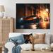 17 Stories McClaren Sports Car Racing in Italian Street III - Print on Canvas Metal in Black/Orange/Yellow | 16 H x 32 W x 1 D in | Wayfair