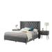 House of Hampton® Kylie 3 Piece Bedroom Set Upholstered, Wood in Gray | 52 H x 67 W x 87.4 D in | Wayfair 5FBF18141ACE43209C4FA100A867847F