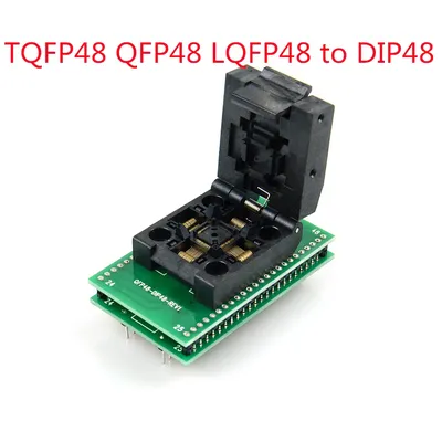 Adaptateur QFP48 à DIP48 pas de 0.5mm programmation r IC programmateur de prise de Test LQFP48