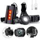 Multifunction Running Warning Light 4 Modes USB Chest Lamp Walking Jogging Bike with Compass for Action Camera Cycling L