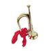 Scout Bugle Brass Bugle Music Instrument Classic Style with Mouthpiece Cavalry Trumpet Marching Bugle for Orchestra Band Adults Kids Aureate