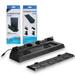 4 In 1 Vertical Stand With Cooler Fan For Sony Playstation PS4/Slim Console Dual Charging Dock + External Cooling Fan + USB Hub