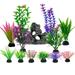 AWXZOM 13pcs Fish Tank Decorations Aquarium Artificial Plastic Plants and Cave Rock Decor Set Small to Large Aquarium Plants Betta Fish Tank Accessories Aquarium Plants (style1)