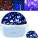 Night Light Projector Delicacy 2 in 1 Ocean Undersea Lamp and Starry Sky Projector 360Â° Rotating 8 Colors Mode LED Night Lights Projector for Kids Baby Bedroom Decoration-Blue