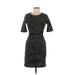 Banana Republic Factory Store Casual Dress - Sheath: Black Marled Dresses - Women's Size 2