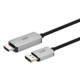 Monoprice DisplayPort 1.4 Cable to 8K HDMI - 6 Feet | 32AWG 8K@60Hz Up To 32.4Gbps Bandwidth For Video Game Console Gaming Monitor Apple TV or Laptop Computer