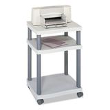 Safco Safco Wave Design Printer Stand Three-Shelf 20w x 17.5d x 29.25h Charcoal Gray 1860GR