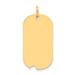 14k Plain .018 Gauge Engravable Dog Tag w/Notch Disc Charm in 14k Yellow Gold