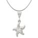 Sterling Silver Starfish Charm (18mm x 24mm) on a Sterling Silver 16 Inch Box Chain