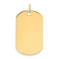14k Plain .011 Gauge Engraveable Dog Tag Disc Charm in 14k Yellow Gold