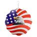 Wovilon Stainless Steel Wind - 14 Inches 3D Metal Art America Flag Hanging Indoor Outdoor Yard Garden Decorations Crafts Ornaments Sympathy Wind Chimes For Outside