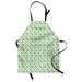 Succulent Apron Botanical Desert Foliage Pattern Cactus Plants and Blossoming Petals Unisex Kitchen Bib with Adjustable Neck for Cooking Gardening Adult Size Pastel Green Multicolor by Ambesonne