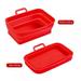 Collapsible Silicone Air Fryer Liners Rectangular Air Fryer Silicone Pot Reusable Silicone Air Fryer Basket Fits