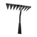 High Carbon Steel Rake Garden Hand Rake Tools Portable Landscape Weeding Rake Gardening Tools for Lawn Farm Loosening Gardening Without Handle