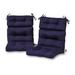 Havenside Home Driftwood Outdoor High-back Chair Cushions (Set of 2) by Navy Blue