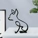 Desktop Ornament Dog Minimalist Art Sculpture Personalized Gift Metal Decoration