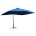 Festnight Hanging Parasol with Wooden Pole 157.5 x118.1 Blue