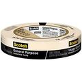 Scotch General Purpose Masking Tape Tan Tape for Labeling Bundling and General Use Multi-Surface Adhesive Tape 0.94 Inches x 60 Yards 1 Roll General Purpose 0.94 Width