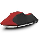 labwork Trailerable Watercraft Jet Ski Cover Waterproof Heavy Duty PWC Boat Cover Replacement for Watercraft Jet Ski Cover 126-135 3 Seater Black Red