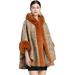 PIKADINGNIS Cloak Wraps Shawl Hooded Poncho for Women Faux Fur Luxurious Cardigan Ethnic Cape Pashmina Elegant Coat for Cold Weather