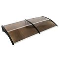 HT-200 x 100 Household Application Door & Window Rain Cover Eaves Brown Board & Black Holder