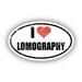 I Love Lomography I Heart Euro Oval Sticker Vinyl 3M Decal 3 In x 5 In