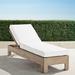 St. Kitts Chaise Lounge in Weathered Teak with Cushions - Indigo, Quick Dry - Frontgate