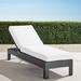 St. Kitts Chaise Lounge with Cushions in Matte Black Aluminum - Sailcloth Salt, Quick Dry - Frontgate