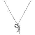 Kate Spade Jewelry | Kate Spade Silver Crystal All Tied Up Pendant Necklace | Color: Silver | Size: Os