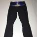 Lululemon Athletica Pants & Jumpsuits | Lululemon Woman's High Rise Capri Leggings Multicolor Size 6 Pre-Owned | Color: Black/Blue | Size: 6